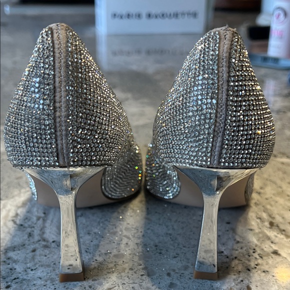 Steve Madden Glittering Silver Heels Size 6 - Picture 9 of 14